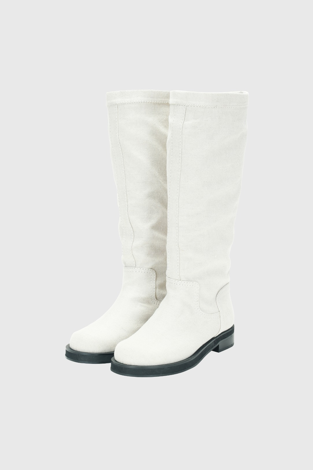 WASHED LINEN LONG BOOTS